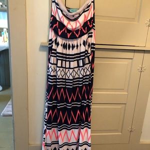 Strapless maxi dress